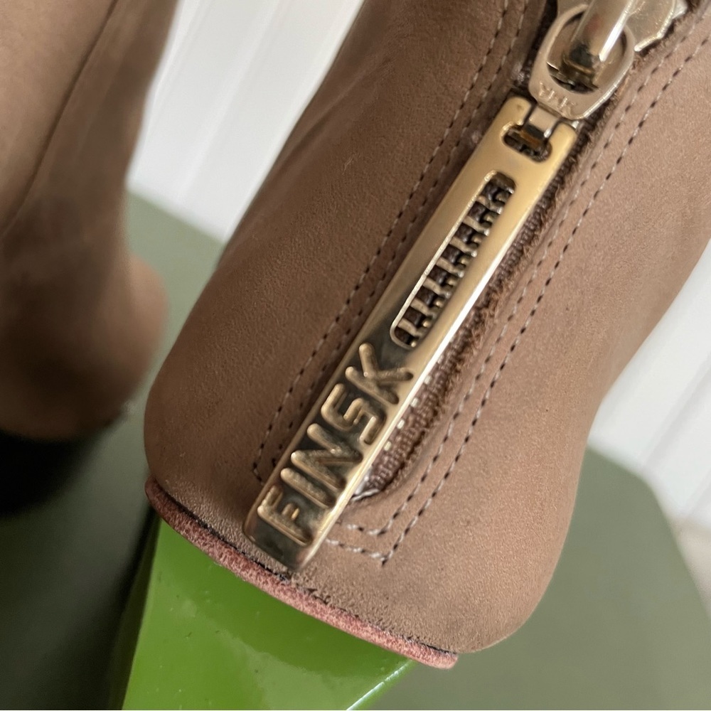 Finsk Avant Garde Architectural Wooden Wedges in Neutral Nubuck *Brazil* - Picture 3 of 16